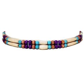 Western Cowboy Hat Band with Antique Bone Hairpipe Beads, and your choice of accent beads