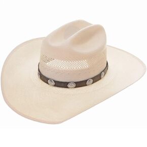 Navajo Hammered Sterling Silver Concho Hat Band Adjustable Hand Dyed Genuine Leather 0044