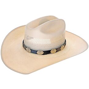 Silver Concho Hatband Handmade Navajo Leather Accessory 2192