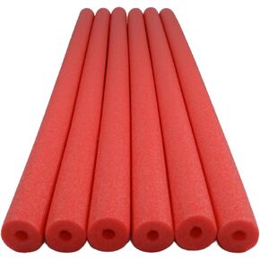 Pool Swim Noodle, FixFind 6 Pack 52 Inch Hollow Foam Pool Swim Noodle, Bright Foam Noodles for Swimming, Floating and Craft Projects