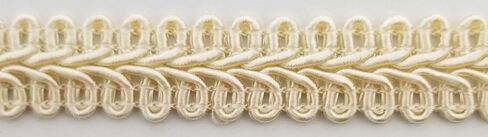 1/2" Chinese French Braid Gimp Trimming - 12 Continuous Yards - Many Colors! (Ivory) in Kuwait