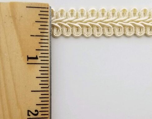 1/2" Chinese French Braid Gimp Trimming - 12 Continuous Yards - Many Colors! (Ivory) in Kuwait
