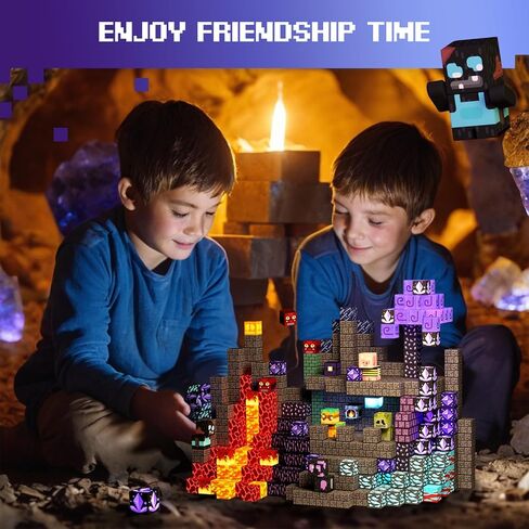 Gobidex 100pcs لبنات البناء المغناطيسية بناء Magwonder Cave World مع ألعاب البناء المغناطيس هدية حسية للبنين الفتيات الفتيات in Kuwait