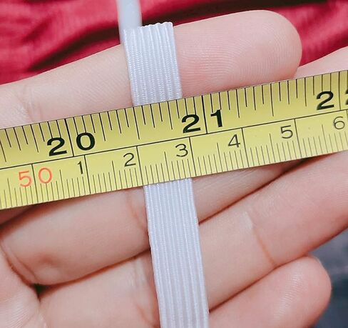 Noshad® White, 10mm - 3/8" 1cm Flat Elastic Band Cord for Sewing Knicker, Scrunchies, Skirt, Dressmaking, Haberdashery, Clothing, DIY Arts and Crafts Accessory, Material, Supplies (10Meter - 11Yard) in Kuwait