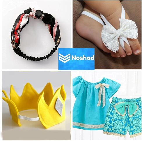 Noshad® White, 10mm - 3/8" 1cm Flat Elastic Band Cord for Sewing Knicker, Scrunchies, Skirt, Dressmaking, Haberdashery, Clothing, DIY Arts and Crafts Accessory, Material, Supplies (10Meter - 11Yard) in Kuwait