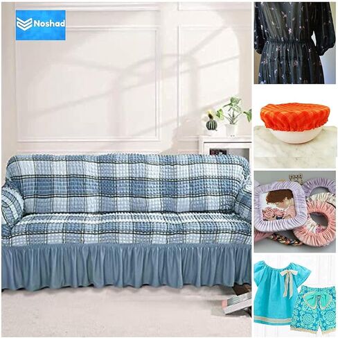 Noshad® White, 10mm - 3/8" 1cm Flat Elastic Band Cord for Sewing Knicker, Scrunchies, Skirt, Dressmaking, Haberdashery, Clothing, DIY Arts and Crafts Accessory, Material, Supplies (10Meter - 11Yard) in Kuwait