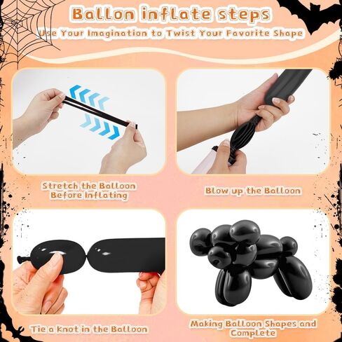 260 بالونات 100pcs البالونات البيضاء الطويلة لربط قوس البالون ، سماكة اللاتكس ملتوية بالون إكليواند موديل زفاف عيد ميلاد زخارف حفلة عيد الميلاد in Kuwait