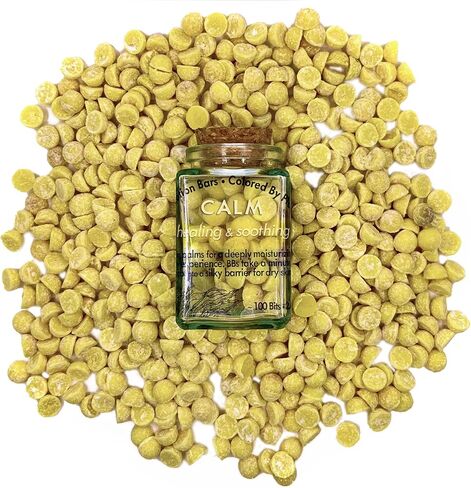 Calendula & Turmeric- Organic.Calm Butter Bits lotion bars-for dry hands in to-go sustainable packaging. Vegan- Organic- No Beeswax- ingredients clean enough to eat! (Medium - 100 Bits in Jar) in Kuwait