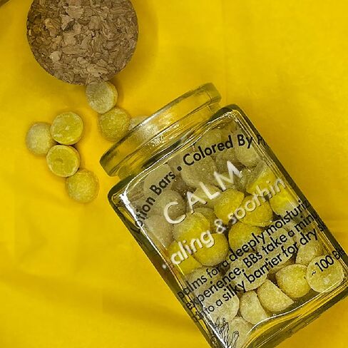 Calendula & Turmeric- Organic.Calm Butter Bits lotion bars-for dry hands in to-go sustainable packaging. Vegan- Organic- No Beeswax- ingredients clean enough to eat! (Medium - 100 Bits in Jar) in Kuwait