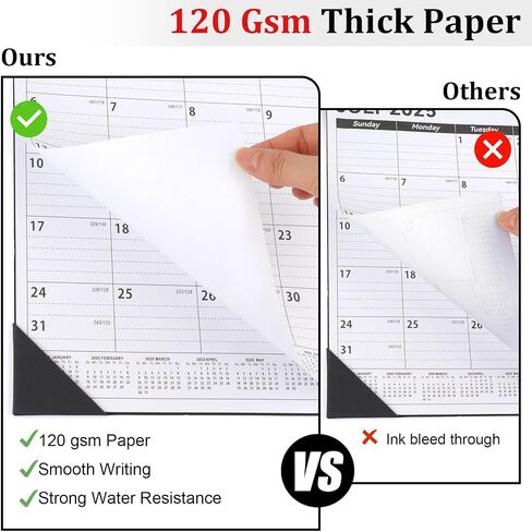 Desk Calendar 2025-2026, 14" X 11" Desktop Calendar 2025-2026, 18 Months Calander Runs from Jul. 2025 to Dec. 2026, Academic Monthly Planner for Home School Office (White and Black) in Saudi Arabia