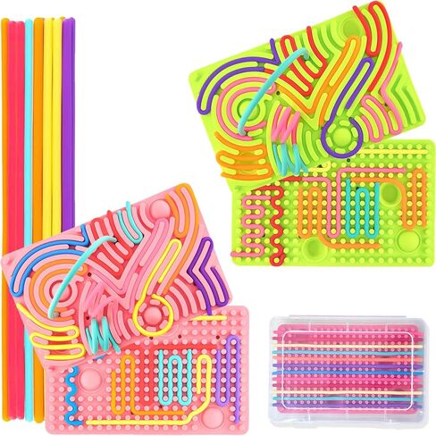 2Packs ألعاب تململ الحسية للأطفال الصغار الصغار ، لوحة النشاط الحسي للقلق ADHD التوحد ، تهدئة التوتر ، القلق للأطفال تخزين الحشوات للبالغين in Kuwait