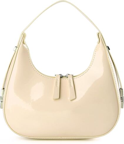 Didida Y2K Moon Bag Women's Crescent Shoulder Bag Retro Handbags Top Handle Patent Leather Cute Small Underarm Bag in Saudi Arabia
