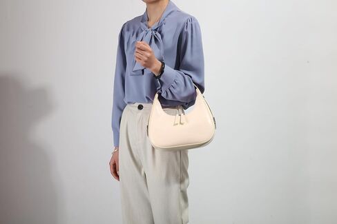 Didida Y2K Moon Bag Women's Crescent Shoulder Bag Retro Handbags Top Handle Patent Leather Cute Small Underarm Bag in Saudi Arabia