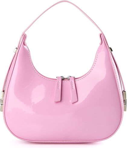 Didida Y2K Moon Bag Women's Crescent Shoulder Bag Retro Handbags Top Handle Patent Leather Cute Small Underarm Bag in Kuwait