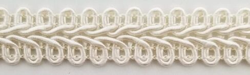 1/2" Chinese French Braid Gimp Trimming - 12 Continuous Yards - Many Colors! (Ivory) in Kuwait