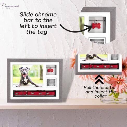 Dog Ashes Keepsake | Pet Urns for Dogs Ashes from Solid Wood | 14x11" Pet Memory Box with Pet Urn for Cat Dog Ashes | Pet Keepsake Urns for Dogs Ashes with Collar and Tag Gift Set (Black) in Saudi Arabia