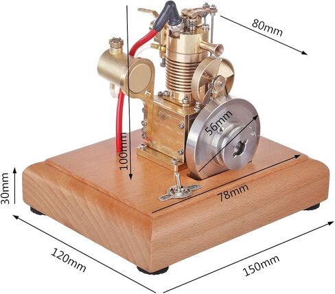 FunXylophy Engine Model Kits, 1.6cc Hit Miss Evaporated Water-Cooled Four-Stroke Horizontal Internal Combustion Engine Model, Physics Science Engine Kit in Saudi Arabia