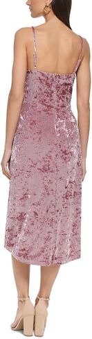 GUESS Women's Velvet Cowl Neck Slip Dress, Mauve in Kuwait