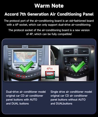 Podofo 8 Core 4G+64G Car Stereo Radio for Honda Accord 7th 2003-2007 with Wireless CarPlay Android Auto 10.1'' 1280 * 720P IPS Touch Screen BT 5.0 GPS FM/RDS WiFi/4G DSP/46 EQ AHD Backup Camera in Saudi Arabia