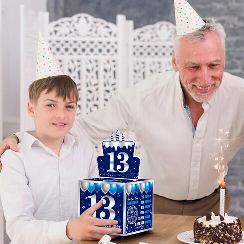 Sweet 16th Birthday Pull-Out Money Gift Box for Boys Girls - Blue Sliver Happy 16th Birthday Party Cash Gift Box with Pull-Out Card - A Fun and Loving Way to Offer Cash Present in Kuwait
