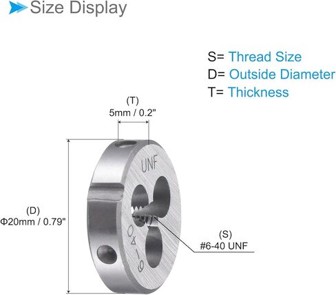 قالب إصلاح خيط دائري CoCud، قالب 12-32 UNF 20 مم OD، أداة خيوط الأنابيب الفولاذية الأسطوانية مع 4 فتحات للرقائق - (التطبيقات: لإصلاح الخيوط) in Kuwait