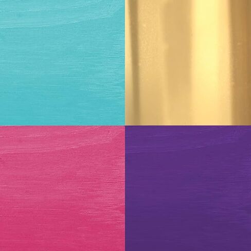 Unicorn SPiT Gel and Glaze Stain Celebration Collection: 4, 4oz. Bottles with Trebbies Detail Sticks (Zia Teal, Purple Hill Majesty, Pixie Punk Pink, Zeus Gold) in Saudi Arabia