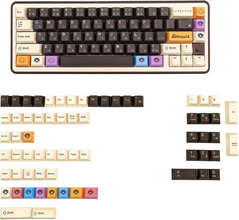 PBT Keycaps 129 Keys Arctic Keycaps Dye-Sublimation Blue White Japanese Keycaps Cherry Profile Custom Keycaps Set for Gateron Kailh Cherry MX Switch Gaming Mechanical Keyboards in Kuwait