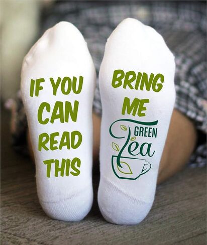 Funky Fun Socks With Sayings: Handcrafted Novelty Delights for All Ages, Versatile Sizing for Sizes 6-14, Exceptional Comfort & Durability, Beverage Themed Collection- Bring Me A Matcha Tea in Saudi Arabia