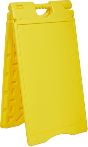 Jumbl A-Frame Signboard 15.7" x 26" Display Surface – Small Outdoor Sandwich Board w/Weather Resistant PVC Sign Protector & Sand Fill Holes – Dual Signage Stand for Storefront Sidewalk Curb (White) in Saudi Arabia
