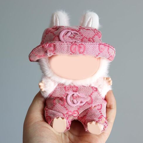 Outfit for Labubu Doll- Fashion Outfit Set with Skirt & Accessories for 6.7-inch Labubu Dolls (Pink, No Doll) in Saudi Arabia