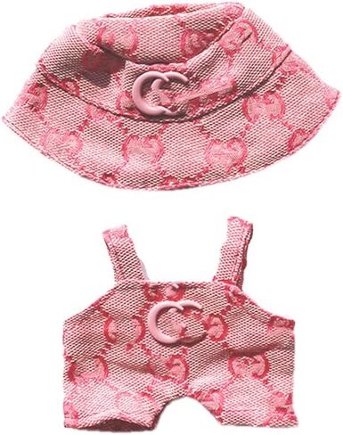 Outfit for Labubu Doll- Fashion Outfit Set with Skirt & Accessories for 6.7-inch Labubu Dolls (Pink, No Doll) in Saudi Arabia