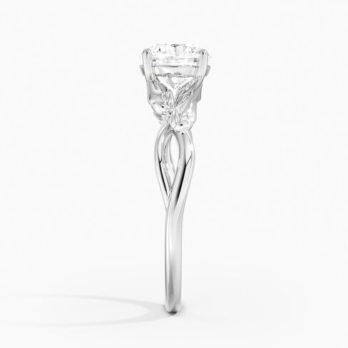 1 | 1.5 | 2 CT Moissanite الخطوبة خاتم 10K 14K 18K الذهب و 925 Sterling Silver Solitaire Leaf Style Moissanite Ring Gift للنساء (الحجر الرئيسي: جولة | 1 قيراط ، أبيض) in Kuwait