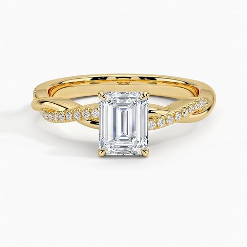 1-5 CT Moissanite الخطوبة خاتم 10K 14K 18K الذهب و 925 Sterling Silver Moissanite Infinity خاتم عيد الميلاد للنساء (الحجر: جولة | 5 قيراط ، أصفر) in Kuwait