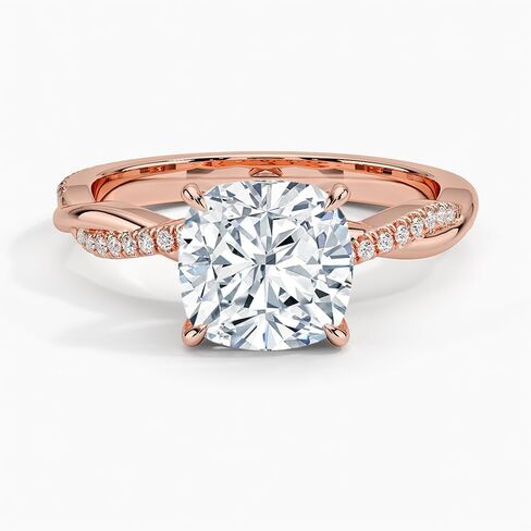 1-5 CT Moissanite الخطوبة خاتم 10K 14K 18K الذهب و 925 Sterling Silver Moissanite Infinity خاتم عيد الميلاد للنساء (الحجر: جولة | 5 قيراط ، أصفر) in Kuwait