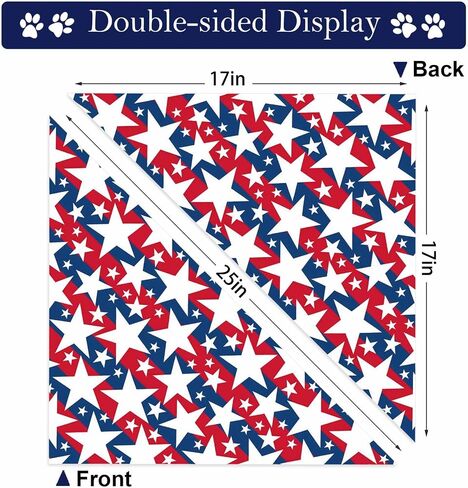 الرابع من يوليو الكلب Bandanas ، 2 حزمة عكسية USA Bandana الوطنية لوي والفتاة ، النسيج المتين قسط ، وشاح أليف العلم الأمريكي للكلاب الصغيرة الكبيرة والكبيرة الإضافية in Kuwait