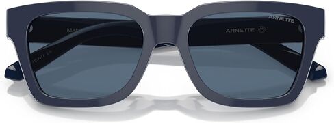 Arnette Men's AN4334 Cold Heart 2.0 Square Sunglasses, Transparent Blue/Clear Orange/Dark Blue, 53 mm in Saudi Arabia
