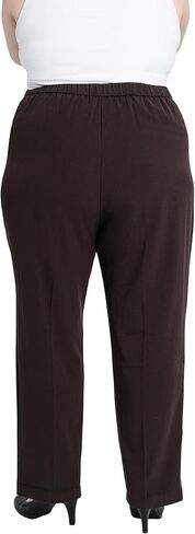 Briggs New York Women’s Plus Size Pull On Dress Pant Average & Short Length, Heather Grey, 16W in Kuwait