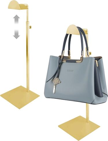 3 Pack Adjustable Height Handbag Display Stand, Stainless Steel Purse Display Rack Stand Silver Single Hanging Hook Bag Holder Display for Store in Saudi Arabia