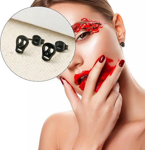 TGNEL Pure Titanium Earrings Bat Earrings Halloween Animal Stud Earrings Cool Trendy Party Hypoallergenic for Men Women Black in Kuwait