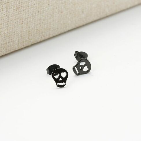 TGNEL Pure Titanium Earrings Bat Earrings Halloween Animal Stud Earrings Cool Trendy Party Hypoallergenic for Men Women Black in Kuwait