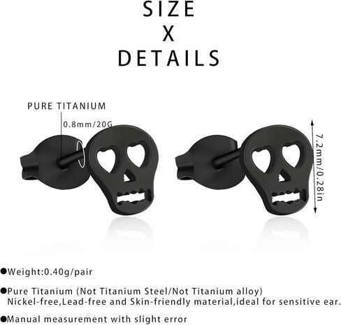 TGNEL Pure Titanium Earrings Bat Earrings Halloween Animal Stud Earrings Cool Trendy Party Hypoallergenic for Men Women Black in Kuwait