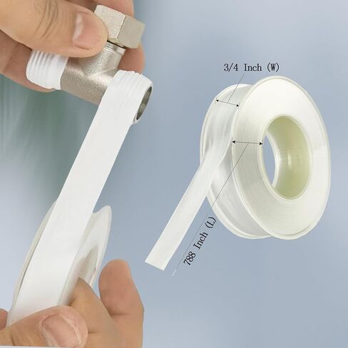 Thread Seal Tape, Pipe Seal Tape, Teflon Tape to Prevent Leaks at Faucet Connections, Pipes, Shower Heads, and Drain Pipes for Water Lines 20m x 18mm in Saudi Arabia