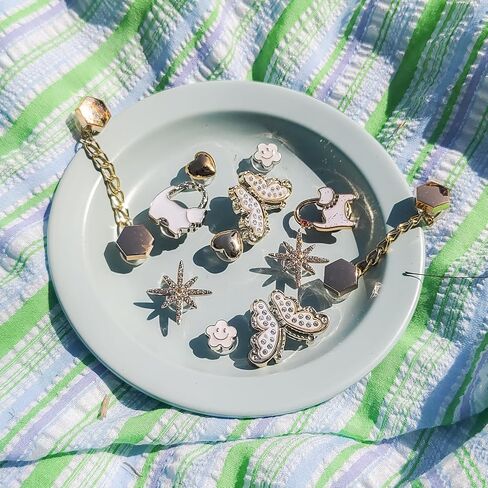 12 PCS Flower Pearl Shoe Charms for Girls ، DIY Shoes Decoration Cute Clog Associory Jewelry for Women ، Hose Decorations for Handals ، Bling Pretty Fancy Charms for Party Form in Saudi Arabia