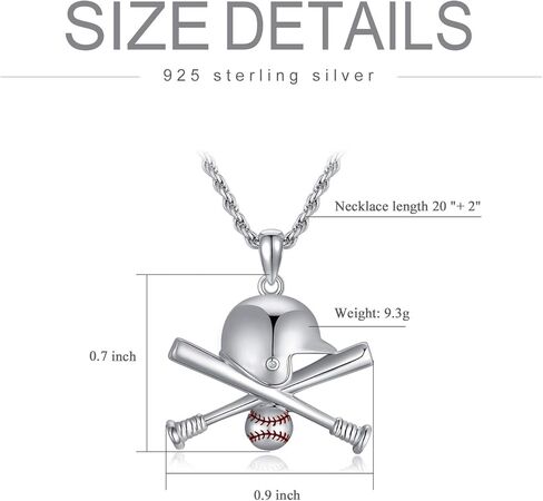 قلادة بيسبول من الفضة الاسترلينية من الكتاب المقدس الصليب الفيلبي 4:13 يمكنني فعل كل شيء البيسبول قلادة هدية للرجال الولد in Kuwait