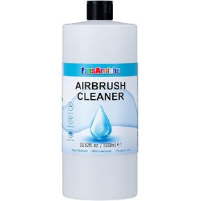 FansArriche Airbrush Cleaner, 33.82 Oz Air Brush Cleaning Solution for Water-Based Acrylic Color Paints, Quickly Clean Clogged Airbrushes, Paint Brushes, Art Tools