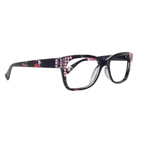 Azul, (Bling) Reading Glasses 4 Women W (Hematite N Rose) Genuine European Crystals. +1.5..+5 NY Fifth Avenue (+3.25)