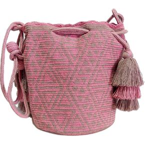 Large Wayuu Bag – Colombian Crochet Tote Mochila – Woven Tribal Crossbody Bag – Boho Shoulder Purse – Beach Bag – Indigenous Art – Gift Ready