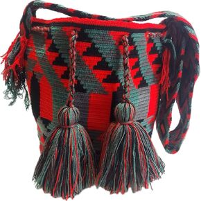 Wayuu Crochet Tote Bag, Woven Mochila, Colombian Tribal Bag, Beach Bag Canvas tote bag for women