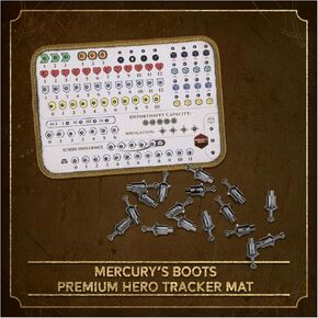 Hoplomachus: Victorum Mercury’s Boots Hero Tracker Mat – RPG Accessory for Tactical Board Gaming