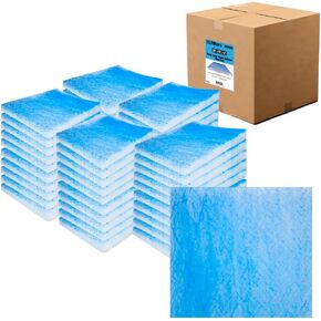 LAUCO Paint Spray Booth Exhaust Filter Pad 20" x 20" x 2", 18 Gram Fiberglass Paint Arrestors - Captures Traps Overspray Paint Particles in Auto Car Autobody Refinish Booths (50 Pack)